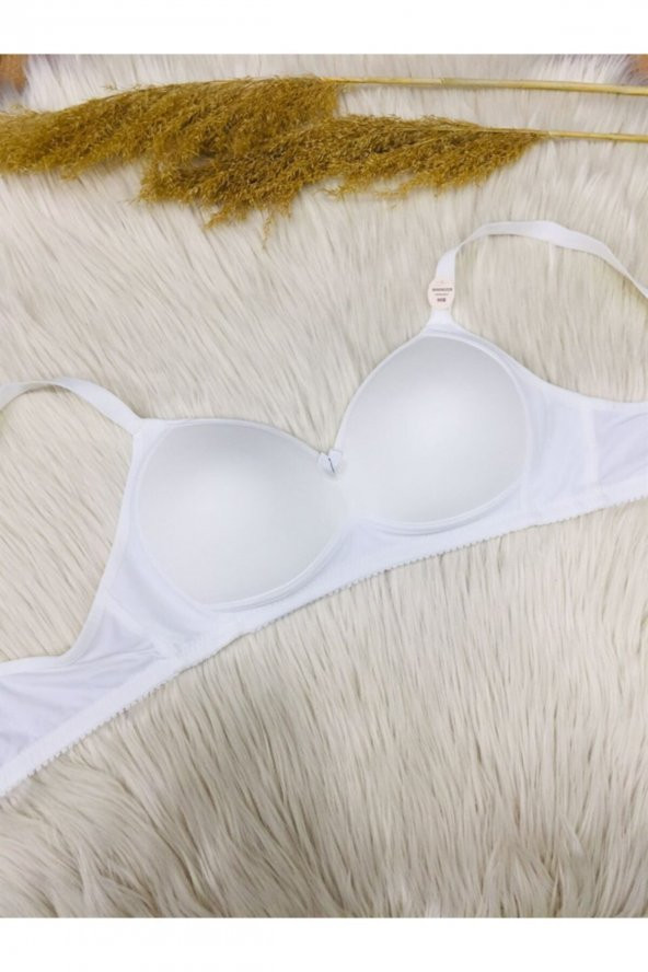 Düz Tek Sütyen Toparlayıcı Dolgusuz Ekru ürün görseli