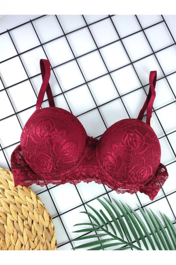 Dantelli Destekli Sütyen Takımı 75-80-85-90 Beden - Resim 2