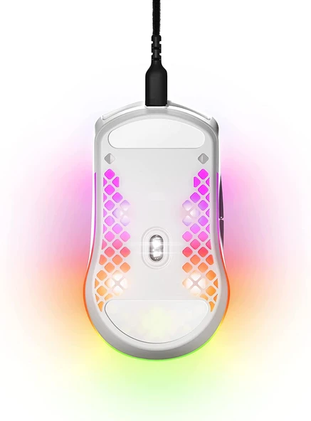 SteelSeries Aerox 3 Snow Kablolu Gaming Mouse - Resim 3