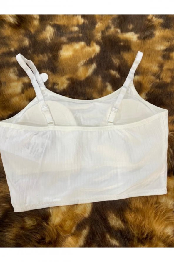Bralet Fitilli Crop Süngerli Gündelik Sütyen - Resim 4