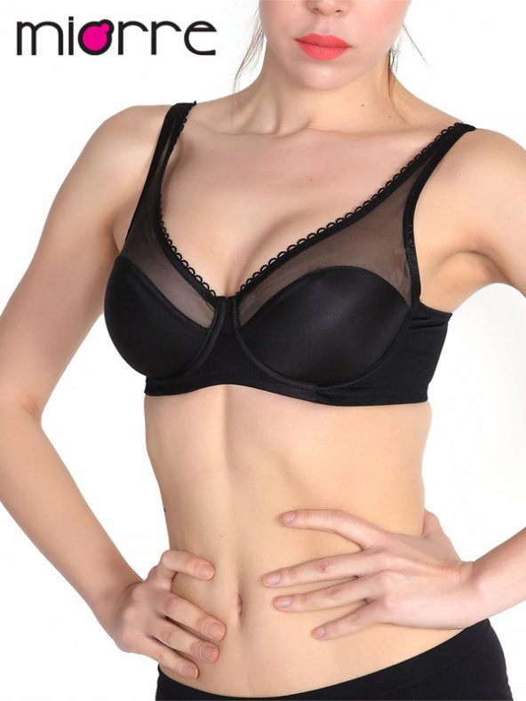 Balenli Tül Detaylı Minimizer Toparlayıcı Sütyen - Resim 3