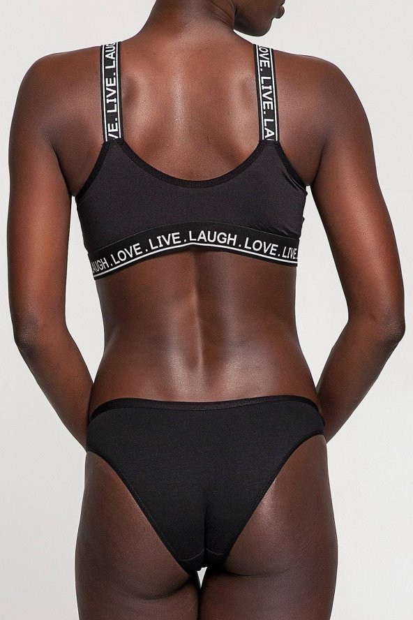 Yazılı Lastikli Fitness Sporcu Büstiyer ürün görseli