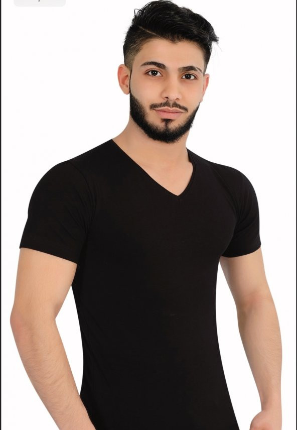 LİKRALI YARIM KOL V YAKA BADİ 2li ürün görseli