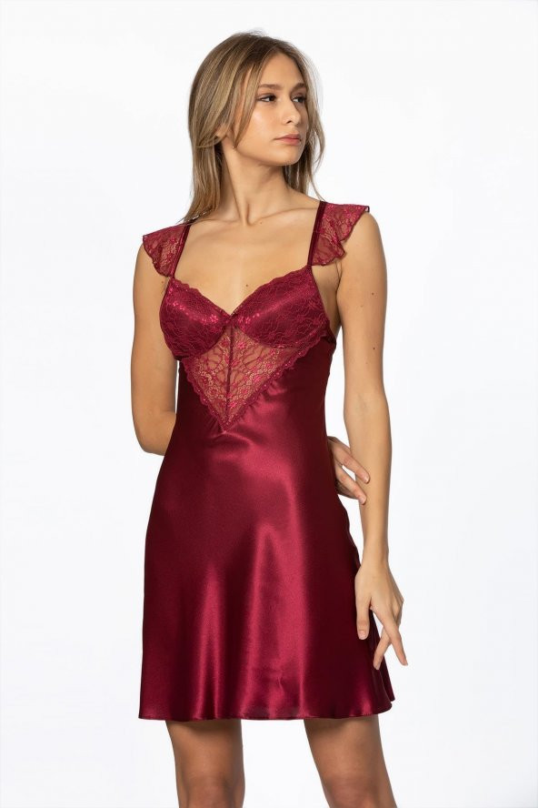 Saten Dantelli Gecelik & Sabahlık Takım ürün görseli