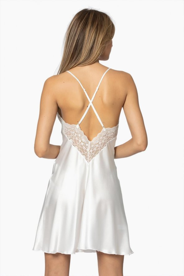 Saten Dantelli Gecelik & Sabahlık Takım - Resim 4