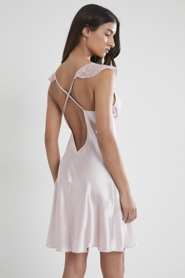 Saten Dantelli Gecelik & Sabahlık Takım - Resim 6