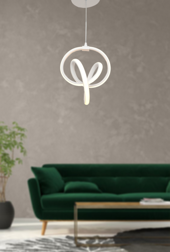 TT Aydınlatma TT317-BY  Stilla Modeli Mat Beyaz Led Avize - 2