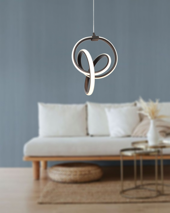 TT Aydınlatma TT317-SY  Stilla Modeli Mat Siyah Led Avize - 2