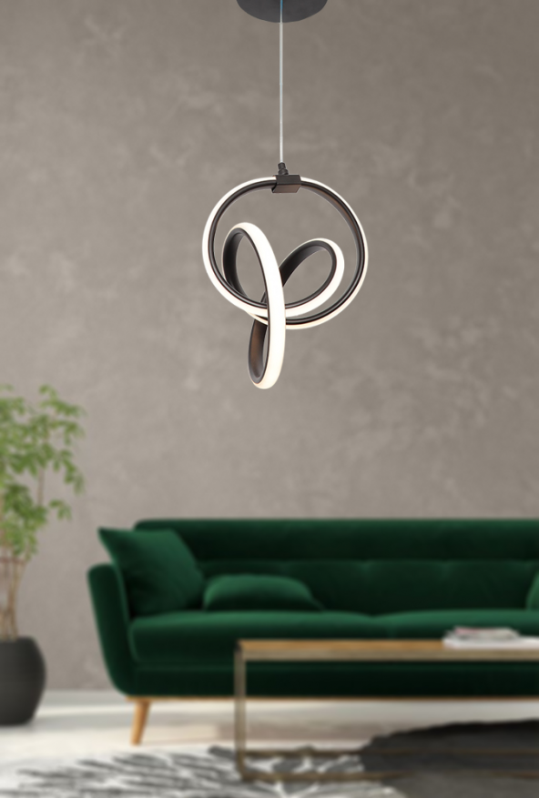 TT Aydınlatma TT317-SY  Stilla Modeli Mat Siyah Led Avize - 3