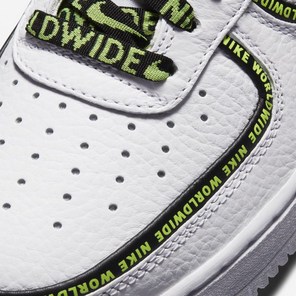 Nike Air Force 1 Low Worldwide White Blue Fury Volt Spor Ayakkabı CK7213-100 - 6