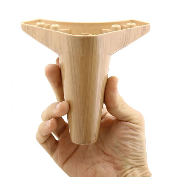 WETRA DÜZ (CAPPUCINO) Mobilya Ayağı - 12 CM (VİDA HEDİYELİ) - 5