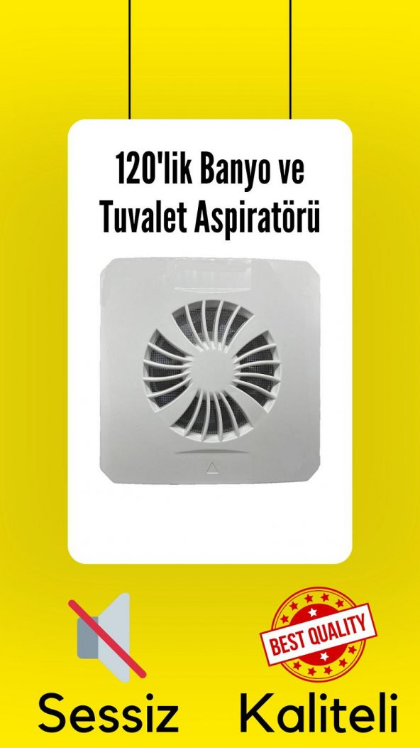 120LİK BANYO TUVALET ASPİRATÖR HAVALANDIRMA FANI - 2
