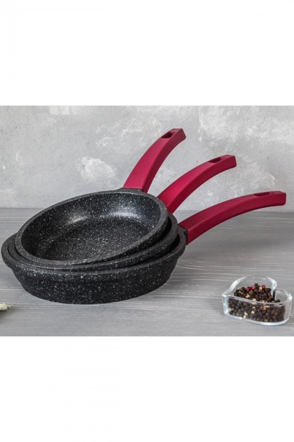 gülsan Elit Granit Döküm 3 Lü Tava Seti 18-20-22 Cm - 1