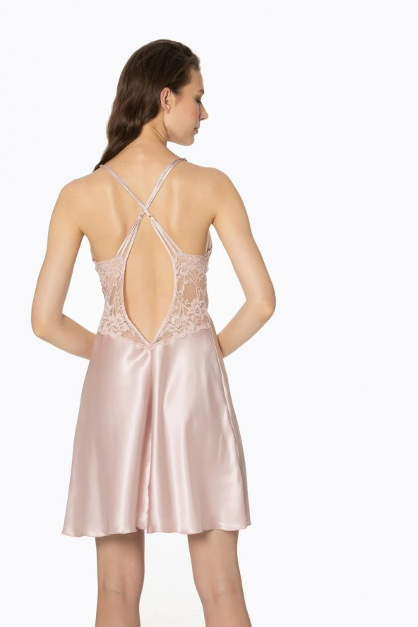 Saten Dantelli Gecelik & Sabahlık Takım - Resim 3