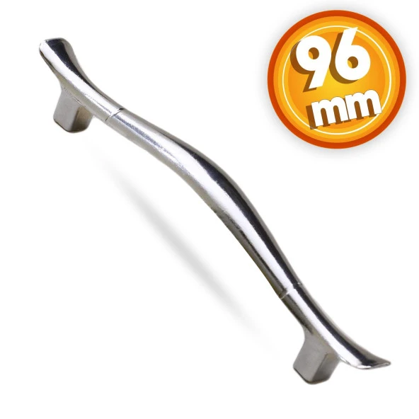 Orkide Çekmece Dolap Kapak Kulpu Kulbu 96 mm Krom Metal Kulp