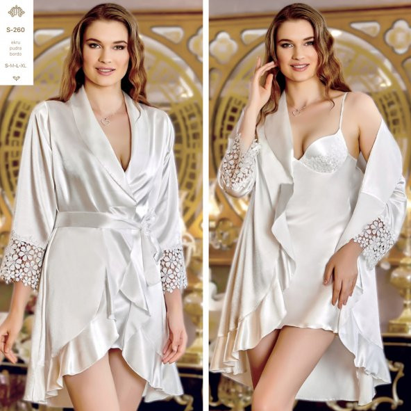 SATEN GECELİK SABAHLIK TAKIM - Resim 2