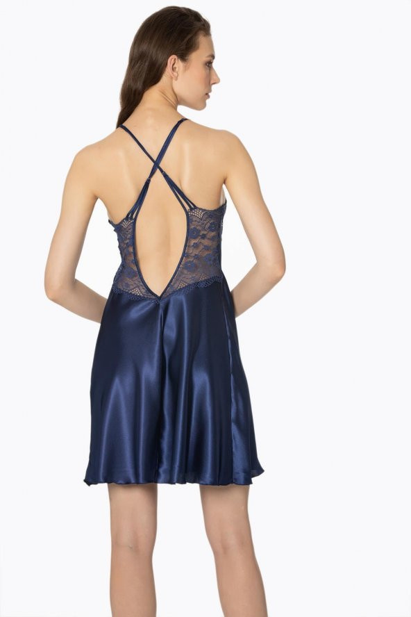 Saten Dantelli Gecelik & Sabahlık Takım - Resim 2