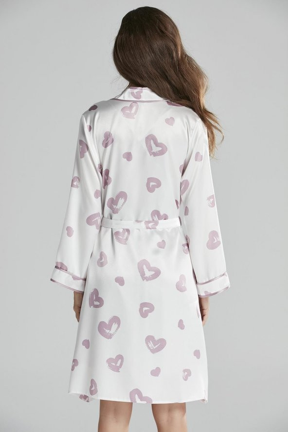 Saten Emprime Gecelik & Sabahlık Takım - Resim 3