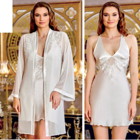 SATEN GECELİK SABAHLIK TAKIM - Resim 2