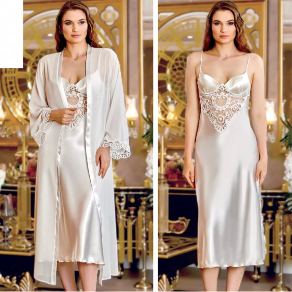 SATEN GECELİK SABAHLIK TAKIM - Resim 2