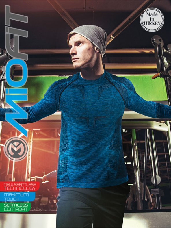 MioFit Erkek Active Sportive Uzun Kollu Dikişsiz Spor Tişört - 2