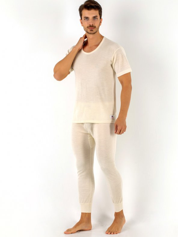 Kısa Kol Yün Fanila - Resim 6