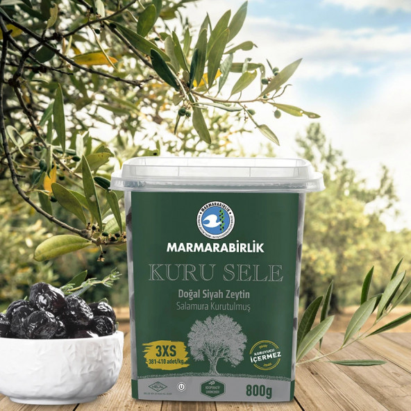 Marmarabirlik Kuru Sele Zeytin 800 gr (381-410) 3xs 6 Adet - 2
