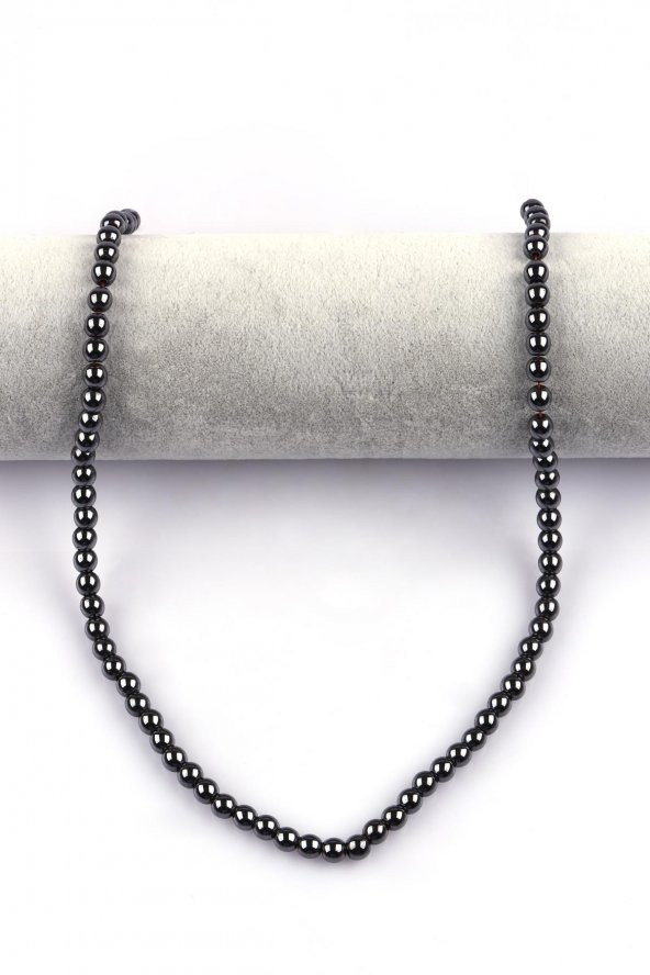 Hematit Doğal Taş Dizi 6 mm Küre Kesim - Resim 2