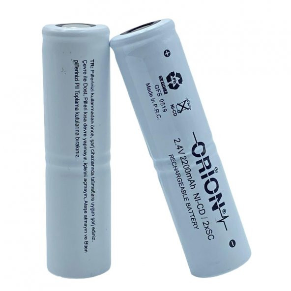 Orion 2.4V Ni-Cd Sc 2200Mah Şarj Edilebilir Pil - 2
