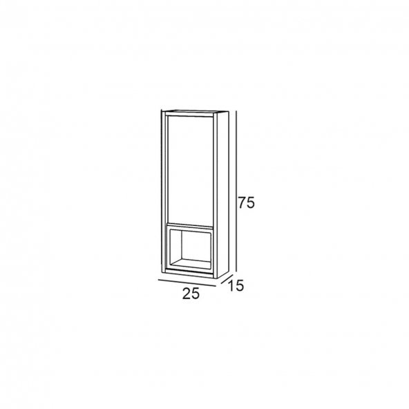 Denko Matia 100 cm MDF Banyo Dolabı Takımı - 4