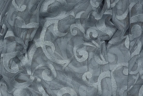 BÜYÜK SARMAŞIK MODEL GRİ RENK TEK KANAT Hazır dikilmiş Pileli Fon Perde 300*260 cm - Resim 8