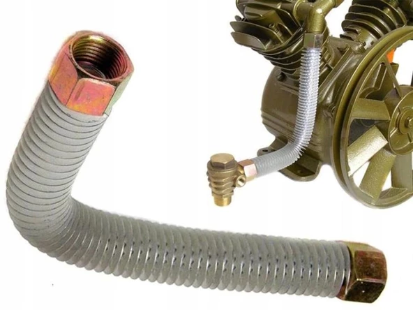 Kompresör Hava Çıkış Borusu Soğutucu Korumalı  25-50Lt -3/8 -10mm