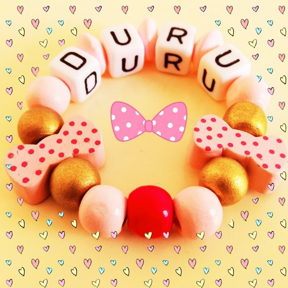 Ahşap Boncuklu Bebek veya Çocuk Bileklik 09