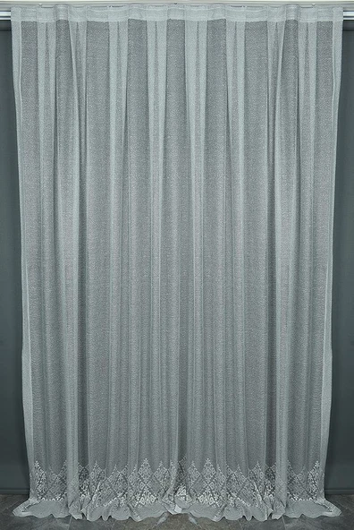 GENİŞ ETEK MODEL GRİ RENK TEK KANAT Hazır dikilmiş Pileli Fon Perde 150*260 cm ürün görseli