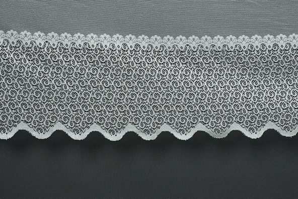 GÖBEKLİ DANTEL MODEL KREM RENK TEK KANAT Hazır dikilmiş Pileli Fon Perde 300*260 cm - Resim 3