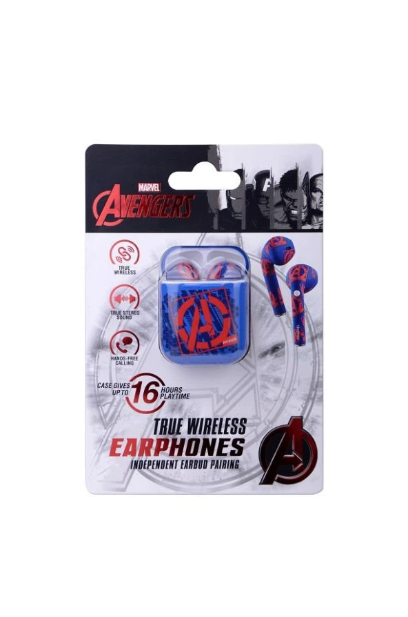 Marvel Avengers TWS Bluetooth Kulaklık Mikrofonlu Kablosuz Yenilmezler Lisanslı MV-1112-AV True Wireless - 7