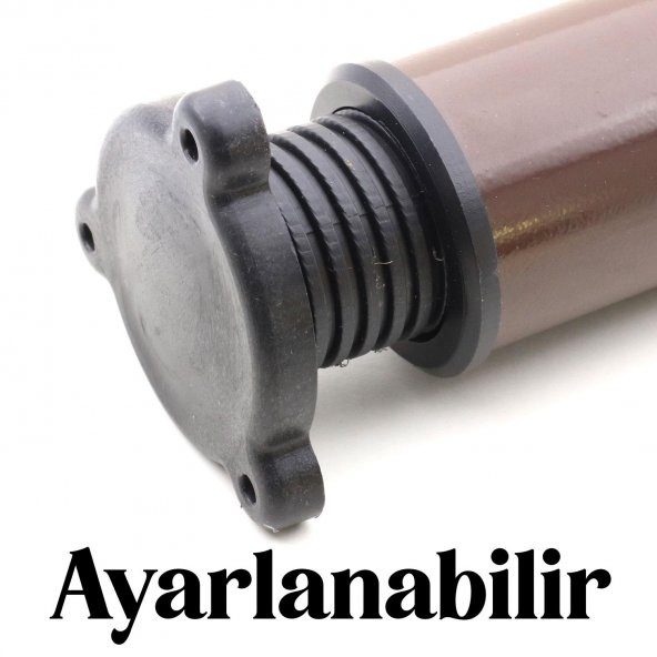 Mobilya Kanepe Baza Koltuk Metal Destek Ayağı Ayarlanabilir Orta Destek 15 cm Kahverengi Ayak - 3