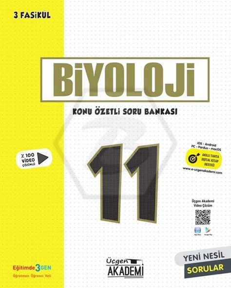 Üçgen 11.Sınıf Biyoloji Konu Özetli Soru Bankası-2 Fasikül