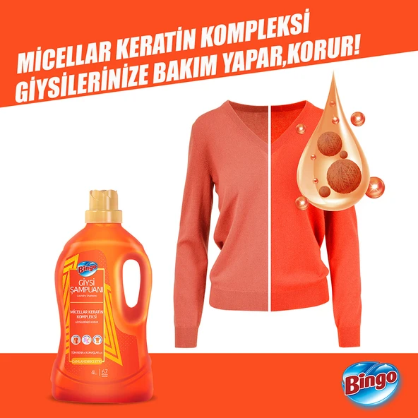Bingo Giysi Şampuanı Canlandırıcı Etki  4L 2'li - 3