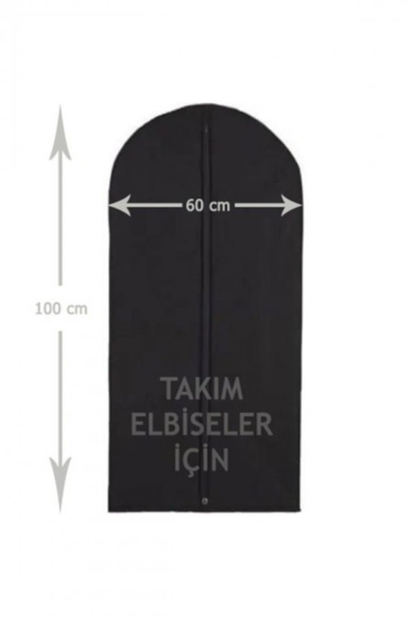Takım Elbise Kılıfı Gamboç 60x100 Siyah Tela Nonvoven