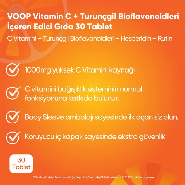VOOP Vitamin C 1000 mg 30 Tablet - 4