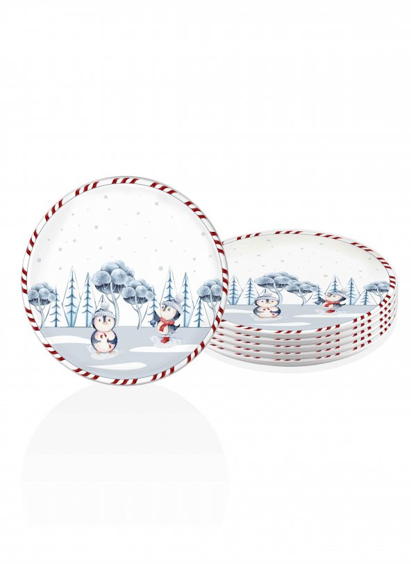 The Mia Penguin Servis Tabağı 6 Lı Set 26 cm - 1