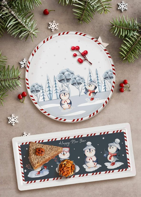 The Mia Penguin Servis Tabağı 6 Lı Set 26 cm - 4