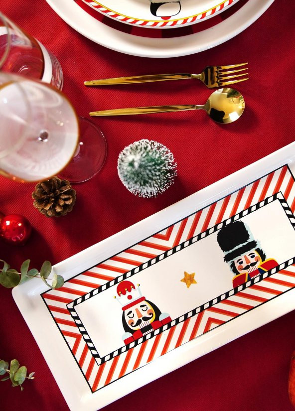 The Mia Nutcracker Dikdörtgen Servis 35 x 16 cm - 4