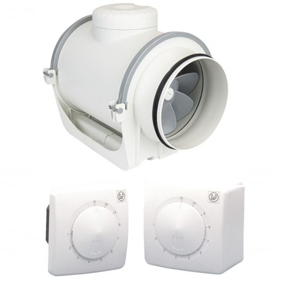 TD Evo 150 Reb-1 Hız Anahtarlı 560 m3/h Soler Palau Kademeli Yuvarlak Havalandırma Fanı
