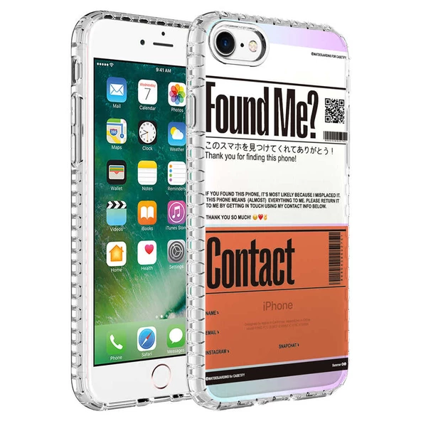 Apple iPhone SE 2022 Kılıf Airbag Kenarlı Renkli Desenli Elegans - Resim 6