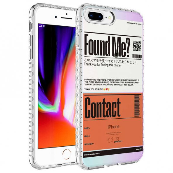 Apple iPhone 8 Plus Kılıf Airbag Kenarlı Renkli Desenli Elegans