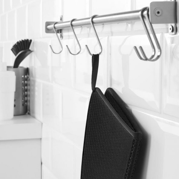 Bulaşık Kurutma Örtüsü Nanofiber Bulaşık Matı Kurulama Bezi Ultra Emici Bulaşık Örtüsü Siyah - 3