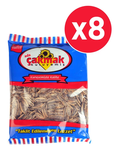 ADA ÇAKMAK KURUYEMİŞ Ayçekirdeği 250 Gr Tuzlu Siyah X 8 Adet