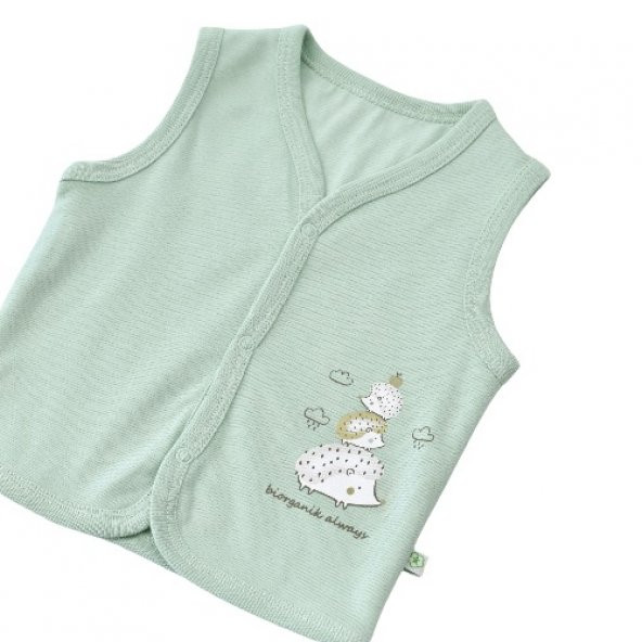 Bibaby Biorganik Happy Always Yelek 61429 Yeşil